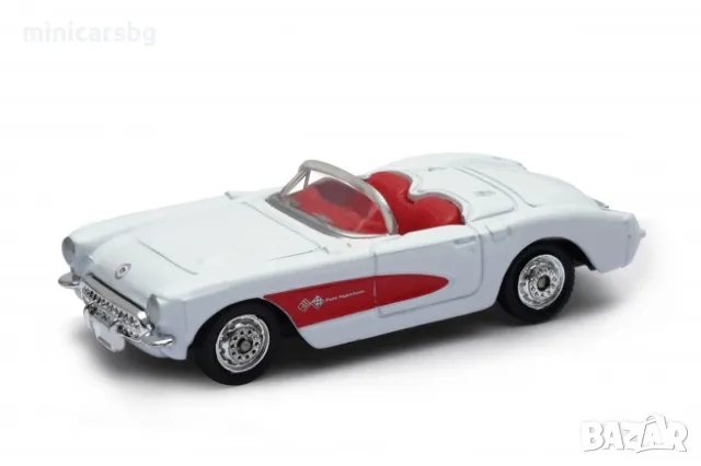 1:64 Метални колички: 1957 CHEVROLET CORVETTE - Welly, снимка 1 - Колекции - 49531206