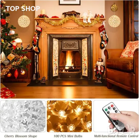 Lewondr Коледни светлини за прозорци, захранвани с USB, 2 броя, снимка 4 - Декорация за дома - 49640933