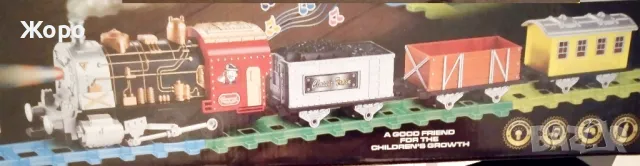 Класически влак със светещите релси, с звук и светлина и музика 993366, снимка 3 - Влакчета, самолети, хеликоптери - 48253958