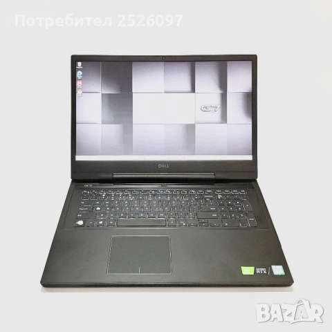DELL G7/17.3” IPS/RTX 2060 6GB/16GB DDR4/1TB+256GB NVMe/i7-8750H, снимка 2 - Лаптопи за игри - 54051144