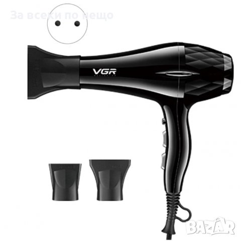 Професионален сешоар VGR с 3 степени и 2 скорости, професионална салонна серия, V-413, снимка 4 - Сешоари - 42067799