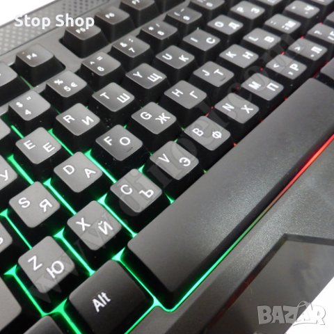 LED светеща клавиатура българска азбука , снимка 4 - Клавиатури и мишки - 39792671