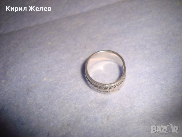 СТАРА СРЕБЪРНА ОРНАМНТИРАНА ХАЛКА СРЕБРО 925 РЕТРО АРТ ПРЪСТЕН МАЙСТОРСКА РЪЧНА ИЗРАБОТКА 27283, снимка 11 - Пръстени - 36817849