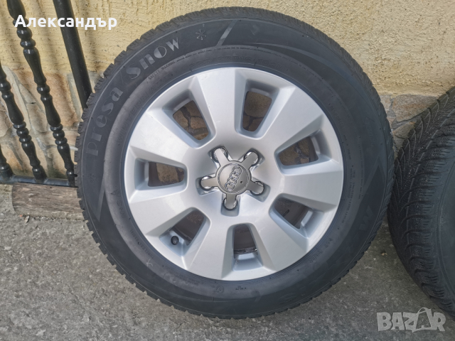Оригинални джанти от Audi A6 + нови зимни гуми 225/60/16 дот 2023 г., снимка 2 - Гуми и джанти - 44794950