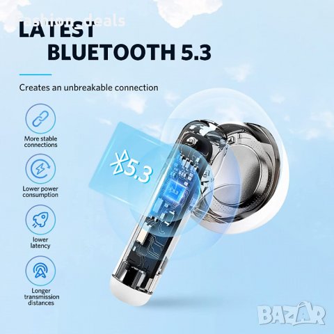 Нови Безжични слушалки Спортни с кутия за зареждане Earbuds за музика, снимка 2 - Bluetooth слушалки - 38591606