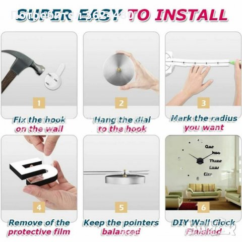 Стенен часовник стикер - модел 4246 Стенен часовник стикер - модел 4246 Стенен часовник стикер - мод, снимка 2 - Стенни часовници - 39954747