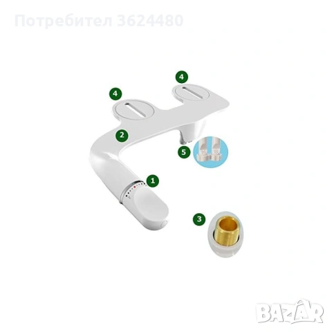  Хигиенен Душ за Тоалетна тип биде 4689, снимка 3 - Други стоки за дома - 53231879