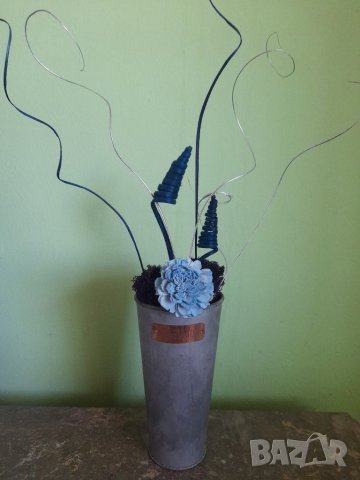Декорирана метална винтиндж ваза , снимка 11 - Декорация за дома - 39724238