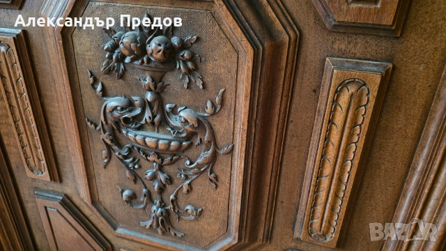 Старинен бюфет с надстройка, снимка 5 - Антикварни и старинни предмети - 54325007