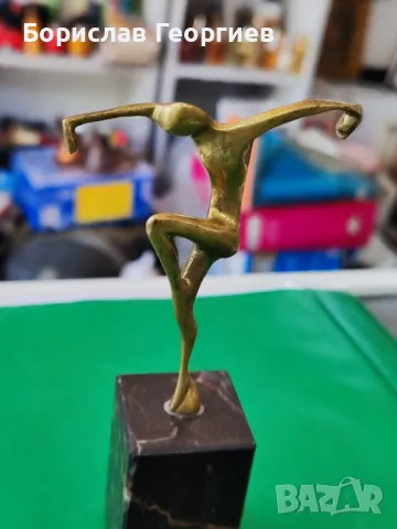 Бронзова пластика атлет на бондиков , снимка 2 - Колекции - 50030410