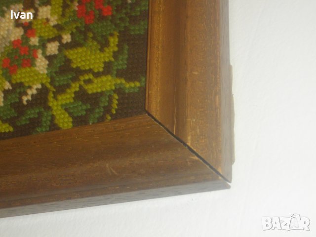 Нов DMC Гоблен-Лебеди-Рамкиран-365х310мм-Ръчно Нашиван-Отличен, снимка 10 - Гоблени - 37173046