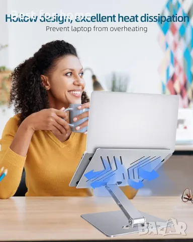 Стойка за лаптоп RAINBEAN LS215- S алуминиева, снимка 7 - Лаптоп аксесоари - 48486813