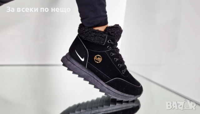 Nike Дамски Черни Меки И Топли Боти Найк Код P1416, снимка 3 - Маратонки - 52179771