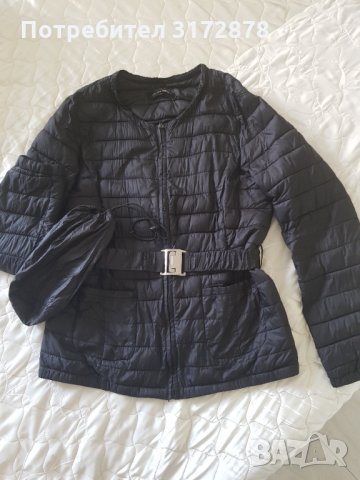 Олекотено яке с колан, снимка 2 - Якета - 34313251