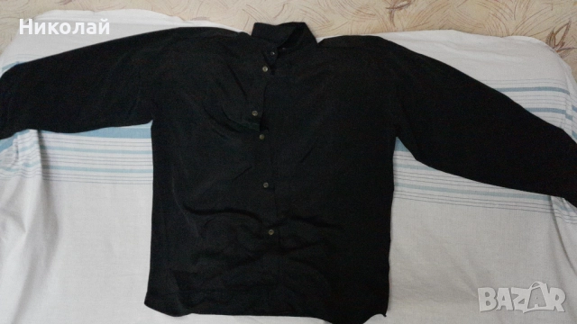 Черна мъжка риза с дълъг ръкав