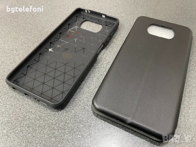 Xiaomi Pocophone , Xiaomi Poco X3  тефтер и силикон Carbon