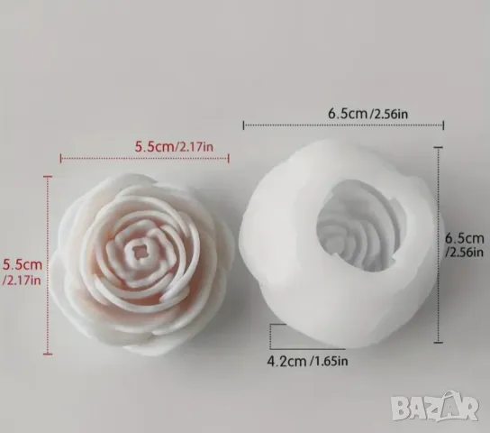 Молд роза 5,5 см (6)