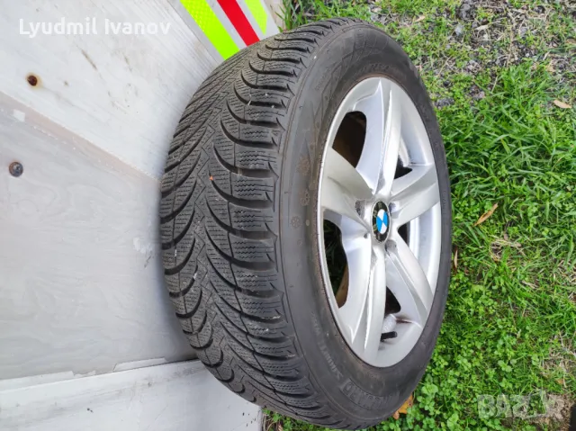 Алуминиеви джанти 16-ки 5x120 за BMW E90 със зимни гуми 205/55 R16, снимка 6 - Гуми и джанти - 47873598