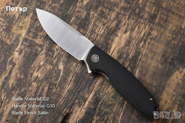 Petrified Fish PFB01 Terra - D2 стомана и G10 , снимка 2 - Ножове - 38650404