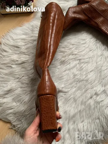 Нови кафяви ботуши, снимка 4 - Дамски ботуши - 39592828