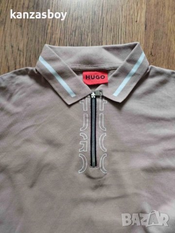 hugo dolmar 213 zip polo - страхотна мъжка тениска SLIM FIT КАТО НОВА ХЛ