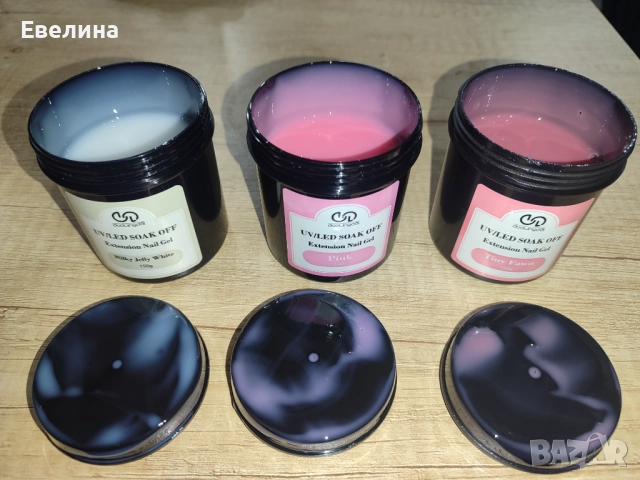 Различни цветове гел за изграждане, акригел, гел като пластелин, снимка 4 - Продукти за маникюр - 51397635