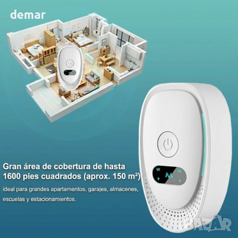 Ултразвуков репелент за вредители с включване в контакта за хлебарки, мишки, комари, паяци, мравки, снимка 7 - Други стоки за дома - 54225834