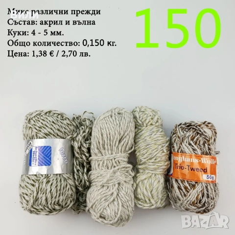 Евтини прежди в малки количества - нови и остатъци , снимка 4 - Други - 52042430