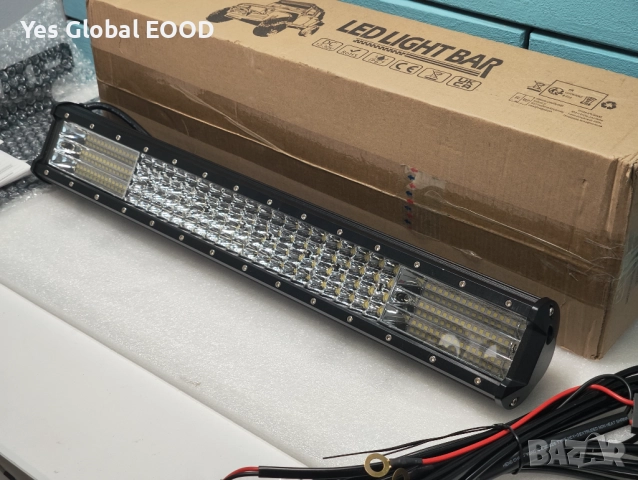 SKYWORLD 20" LED Бар 510W за офроуд с монтажна планка и кабели, снимка 2 - Аксесоари и консумативи - 51508594