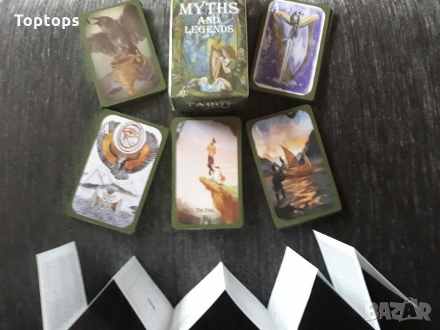80 таро карти с кант и малка книжка: Fantastic Myths and Legends Tarot, снимка 6 - Карти за игра - 34436817