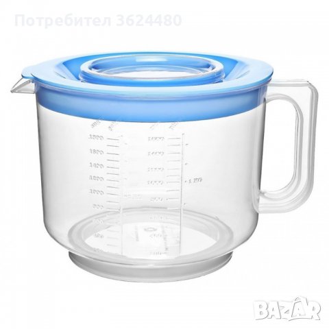 Купа за работа с миксер с капак с отвор против пръскане, снимка 4 - Други стоки за дома - 40040103