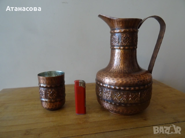 Меден сервиз за вино МНХЗ 1980 г, снимка 5 - Антикварни и старинни предмети - 54320673