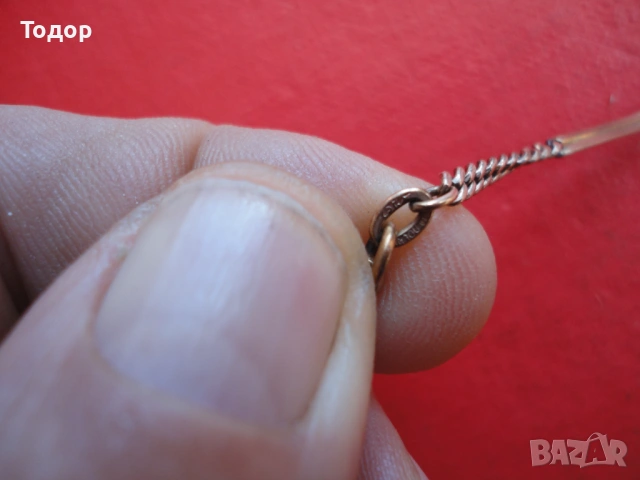 Позлатен кюстек верижка джобен часовник Double SP Gund, снимка 4 - Мъжки - 54095701