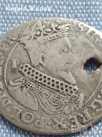 Сребърна монета 16 гроша 1623г. Сигизмунд трети Данциг 5184, снимка 3 - Нумизматика и бонистика - 42891117