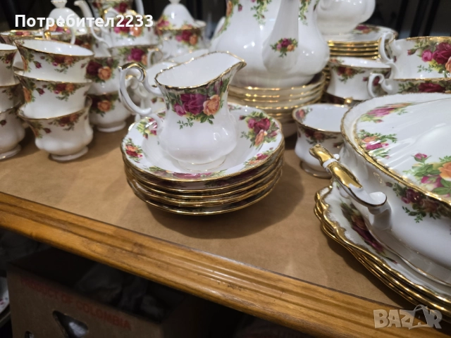 Royal Albert – Old Country Roses!  140 части • 24K позлата • Англия!  Цена: 4200 лв  Уникално голям , снимка 16 - Сервизи - 52433260
