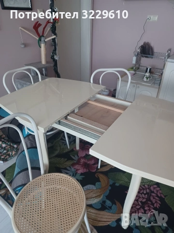 Трапезна маса със столове , снимка 2 - Маси - 53106367