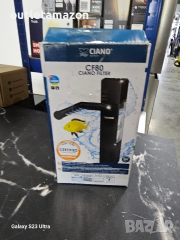 Вътрешен филтър за аквариум Ciano CF80 - дебит 380 л/ч, подходящ за аквариуми между 40 и 80 л, снимка 4 - Оборудване за аквариуми - 52855701