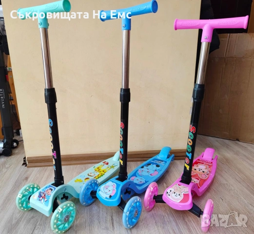Нови Детски Тротинетки Светещи Колела , снимка 5 - Скутери и тротинетки - 54298039