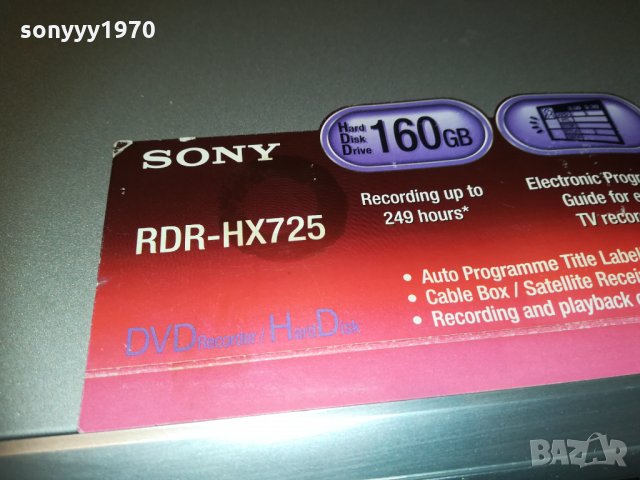 sony rdr recorder 160гб-внос sweden 1211201546, снимка 6 - Плейъри, домашно кино, прожектори - 30764226