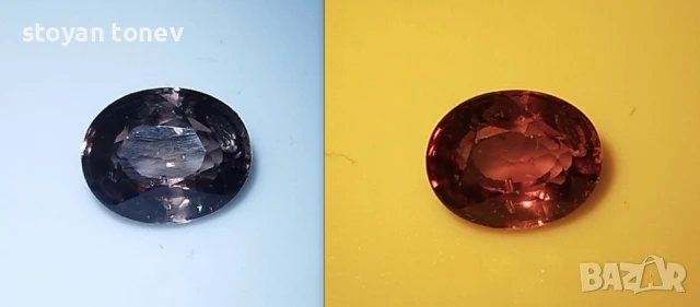 Рядък гранат с шеметна промяна на цвета 1.29кт.! Сертифициран! Нов!, снимка 6 - Други - 50651900