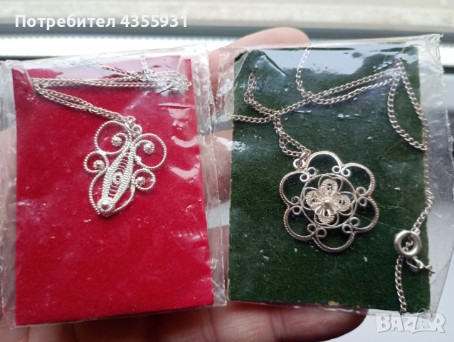 Неупотребявани стари сребърни бижута ръчна изработка старинни бижута сребро