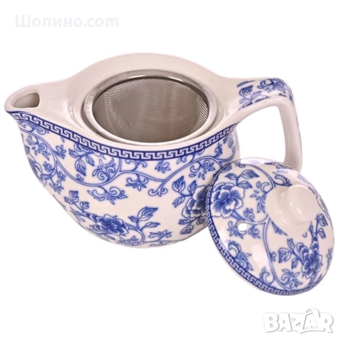 Керамичен чайник с цедка и капак, 4 модела, снимка 3 - Съдове за готвене - 54365632