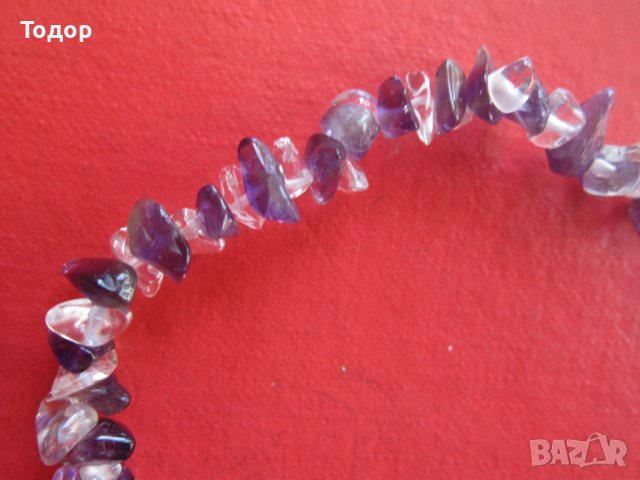 Невероятно колие с камъни аметисти , снимка 2 - Колиета, медальони, синджири - 36934094