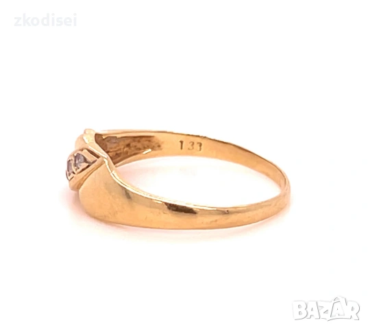 Златен дамски пръстен 1,67гр. размер:56 14кр. проба:585 модел:35016-5, снимка 2 - Пръстени - 53256333