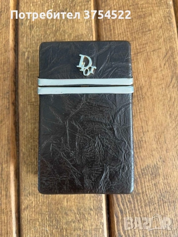 Ранен, рядък и изискан кожен калъф за цигари DIOR