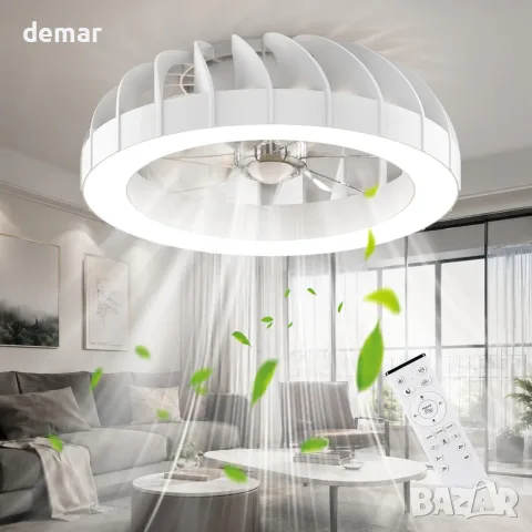 Таванен вентилатор Ateroll 46 cm с RGB LED осветление и дистанционно, снимка 7 - Вентилатори - 55776019