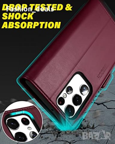 Нов флип кожен калъф кейс за телефон Samsung S23 Ultra Защита Самсунг, снимка 5 - Калъфи, кейсове - 40171803