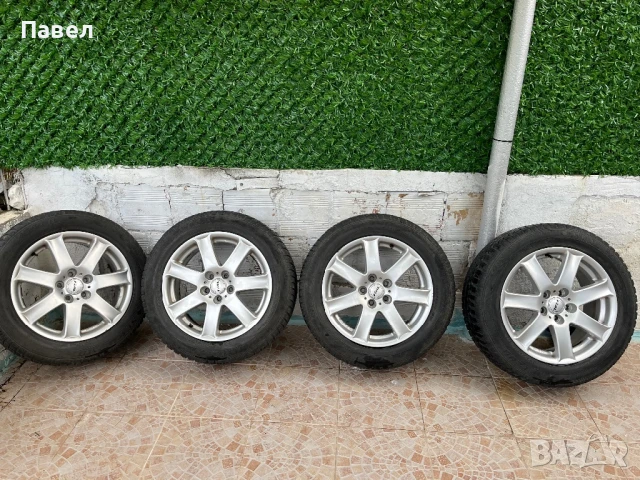 Оригинални немски джанти RiaL, 17”, 5x108 централен отвор 70 с гуми Sumitomo 225/55/17, снимка 2 - Гуми и джанти - 50755078