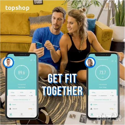 НОВ умен кантар Silvergear® - анализ на мускулна маса, ИТМ, тегло, вода, протеин, костно тегло, BMR, снимка 4 - Маши за коса - 50552470