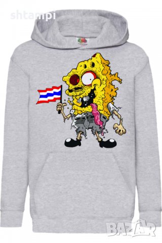 Детски Суитчър/Суитшърт SpongeBob Zombie 4,Игра,Подарък,Изненада,Забавление,Рожден Ден, снимка 2 - Детски анцузи и суичери - 38357195